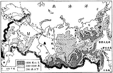 读"俄罗斯"图,完成下列题目.